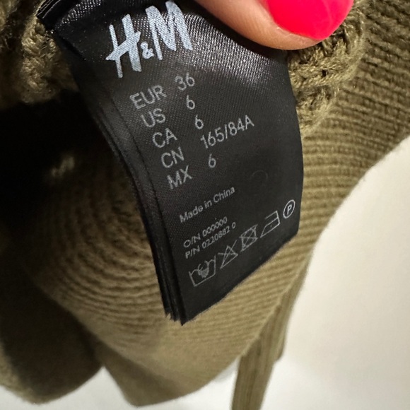 H&M Studio A/W 2014 Wool Ribbed Knit Green Sweater NWOT Size 6 - Picture 9 of 10